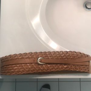 Brown leather belt
